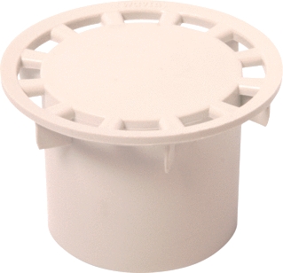 Doucheputrooster ABS wit/grijs rond D=93mm Wavin